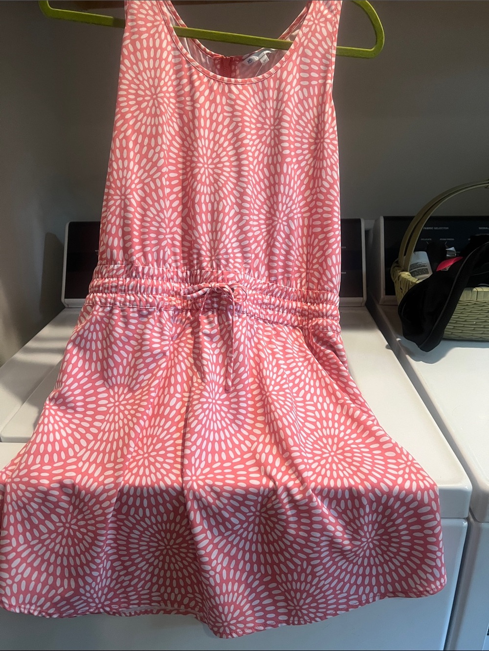 Southern Tide Pink and White Print Sleeveless Dress